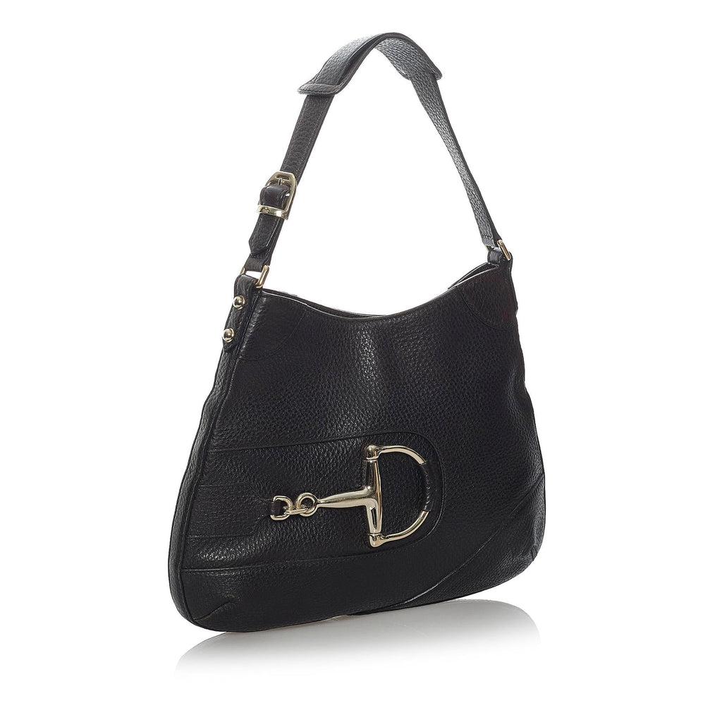 Gucci Hasler Leather Hobo Bag (SHG-30332)