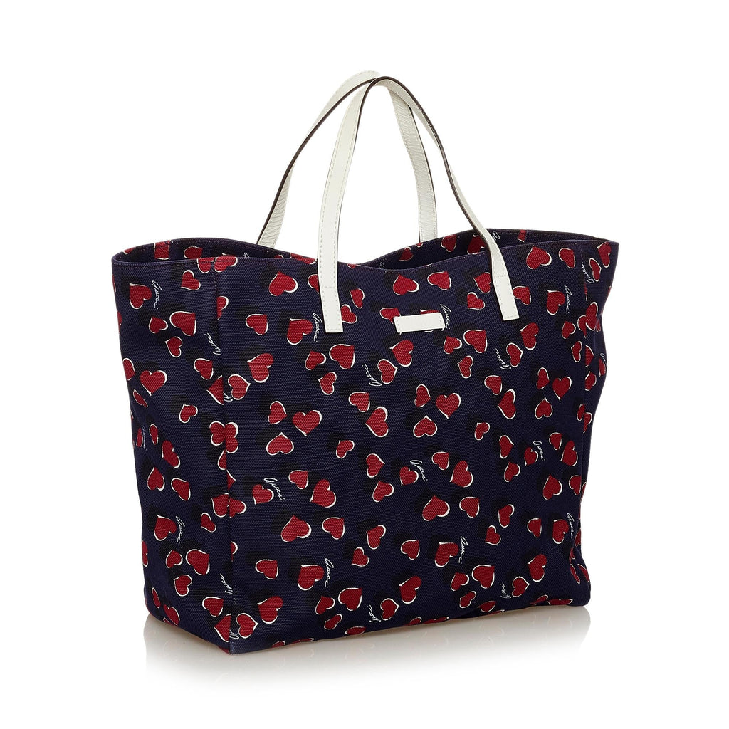 Gucci Heartbeat Canvas Tote Bag (SHG-28379)