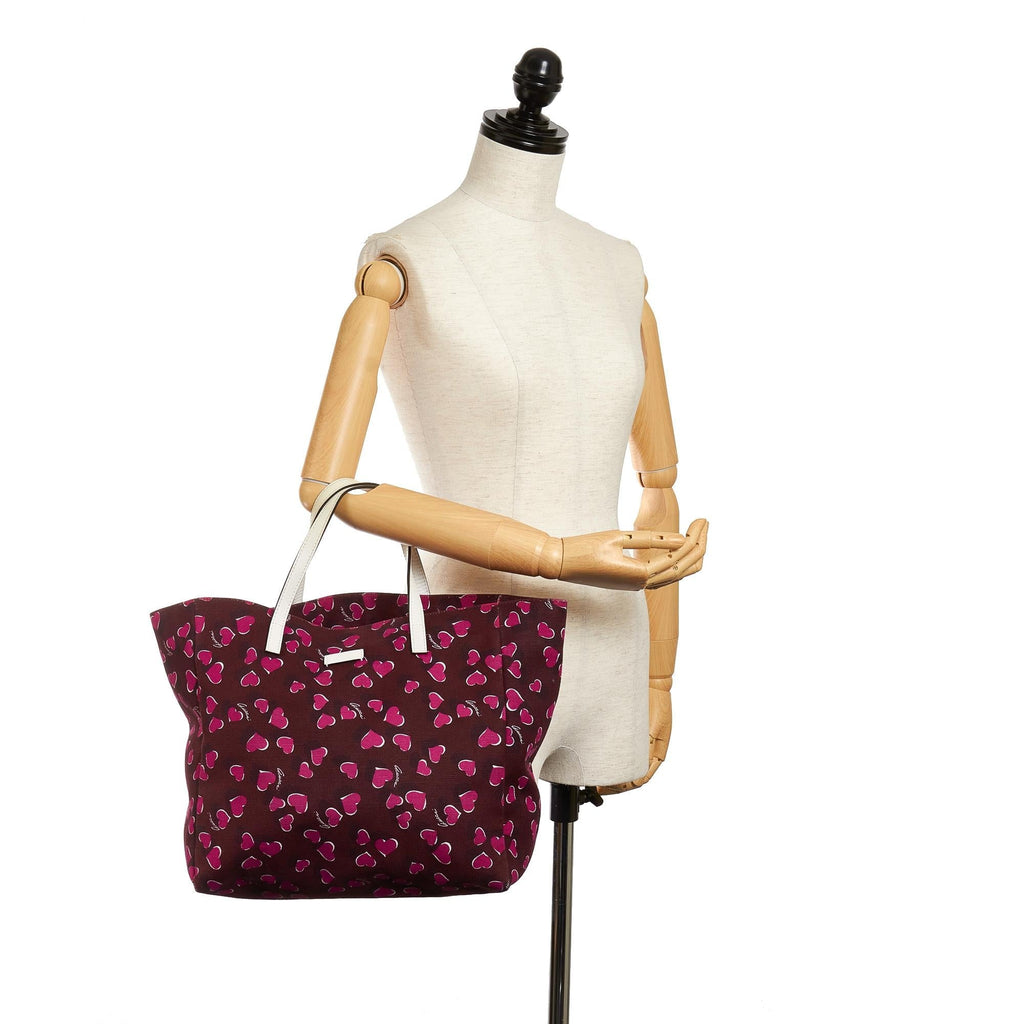 Gucci Heartbeat Canvas Tote Bag (SHG-29133)