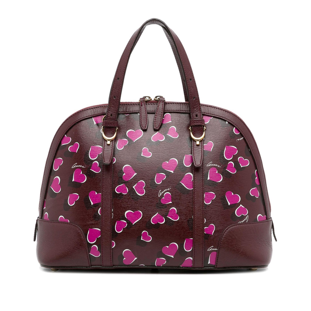 Gucci Heartbeat Leather Dome Satchel (SHG-iR5q9e)