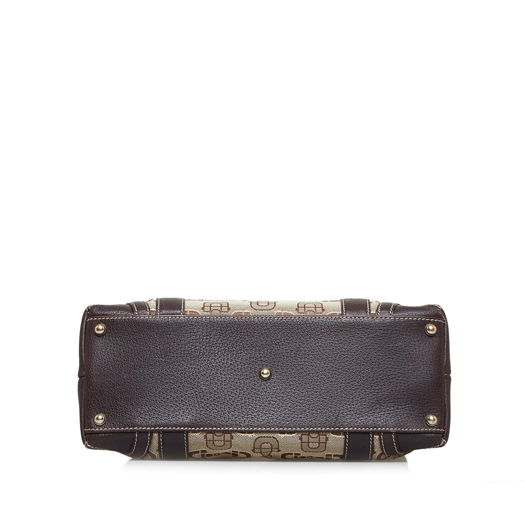 Gucci Horsebit Canvas Shoulder Bag (SHG-NMG11x)