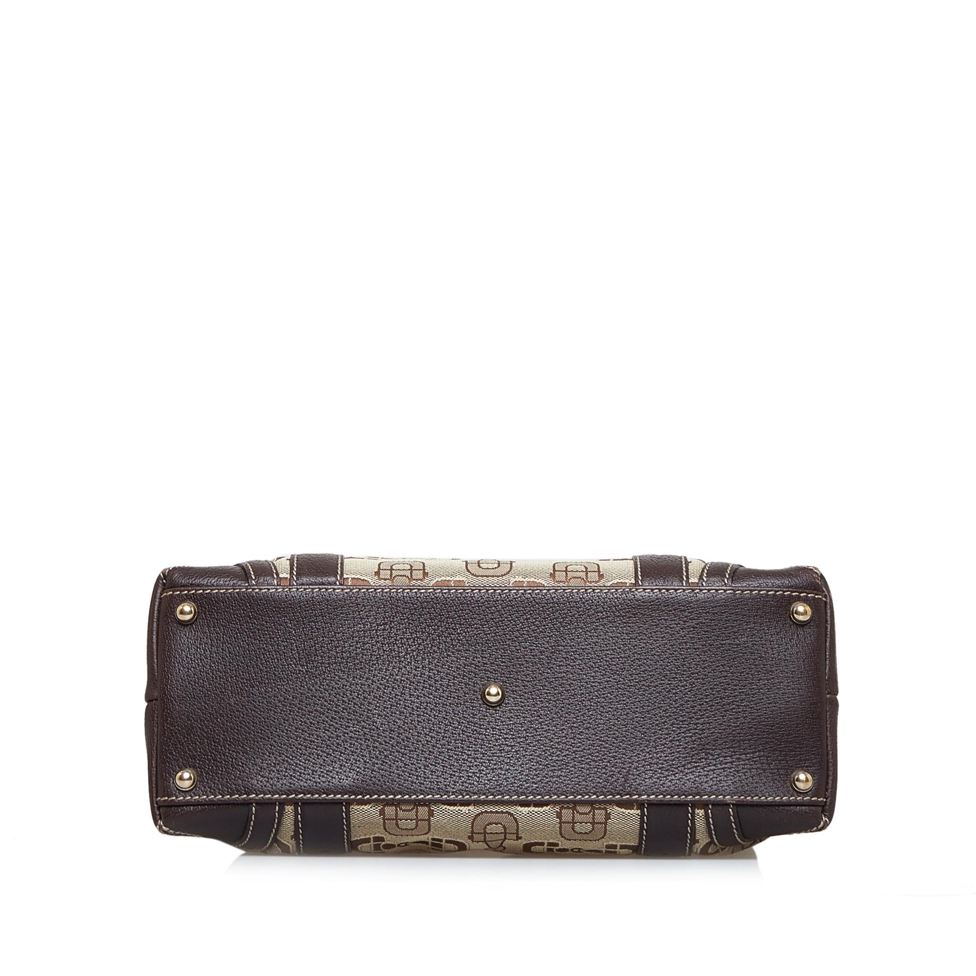 Gucci Horsebit Canvas Shoulder Bag (SHG-NMG11x)