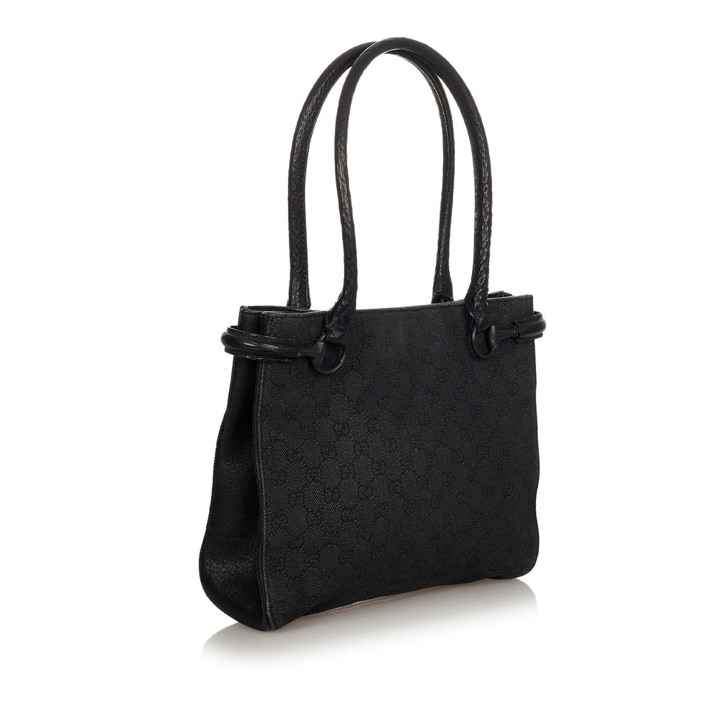 Gucci Horsebit Canvas Shoulder Bag (SHG-7Ier59)