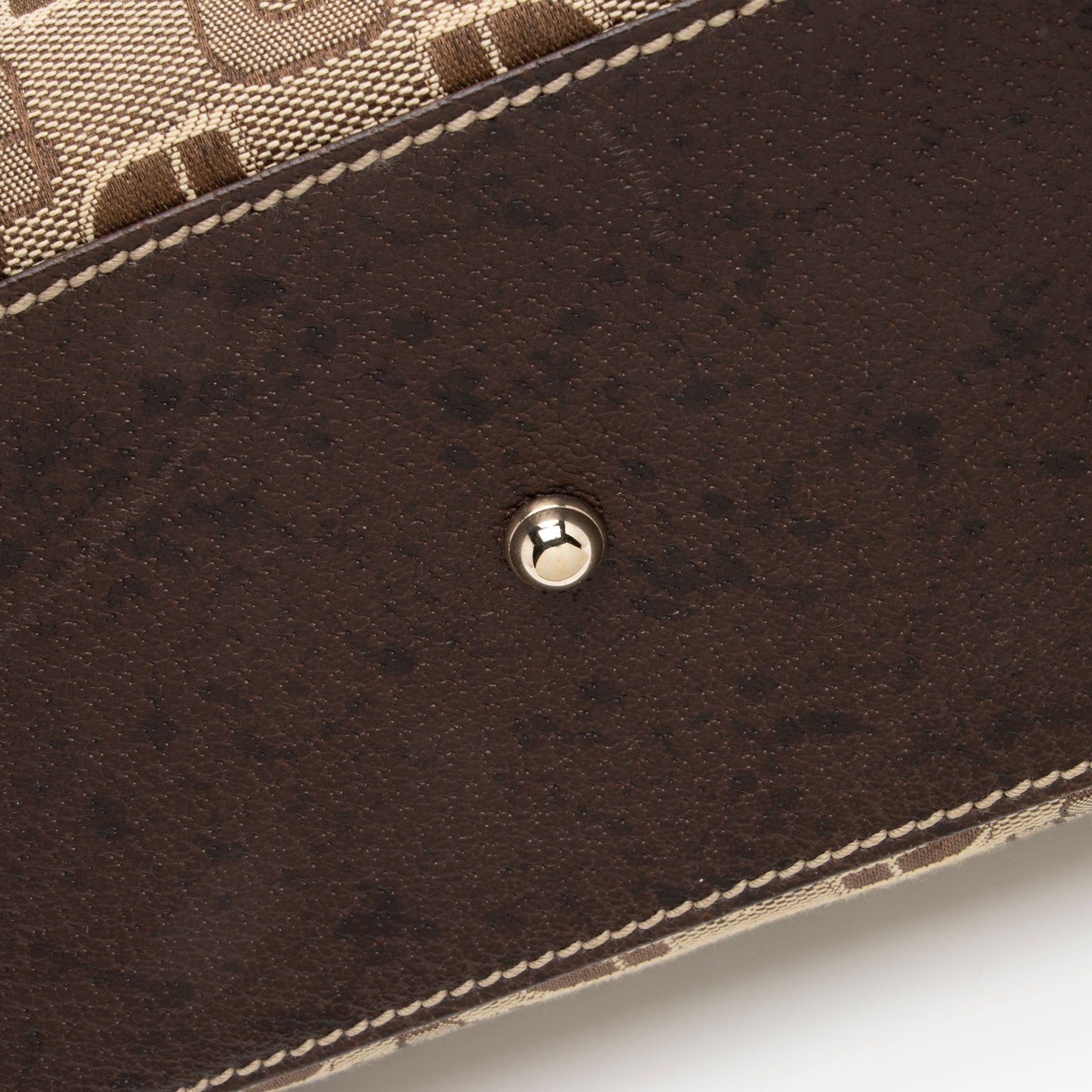 Gucci Horsebit Canvas Shoulder Bag (SHF-t8v4XG)