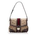Gucci Horsebit Canvas Web Treasure Shoulder Bag (SHG-DaSmAf)