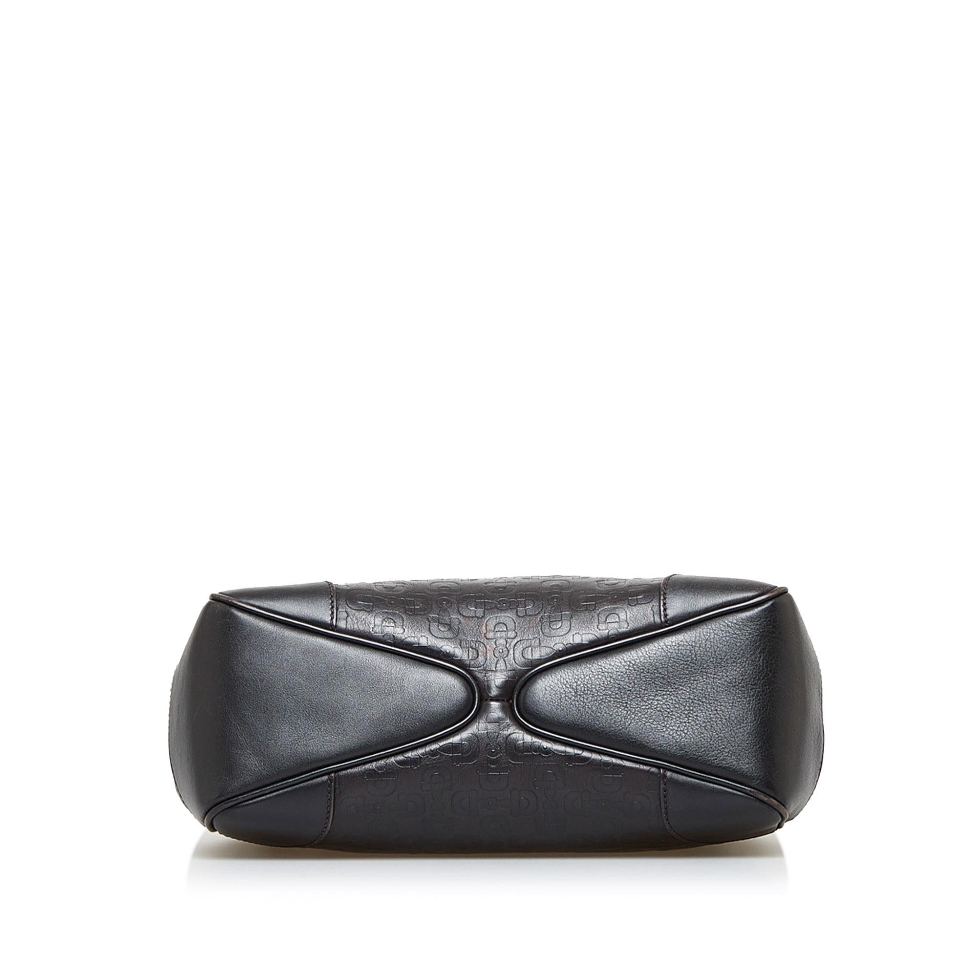 Gucci Horsebit Embossed Leather Shoulder Bag (SHG-96c9Qj)