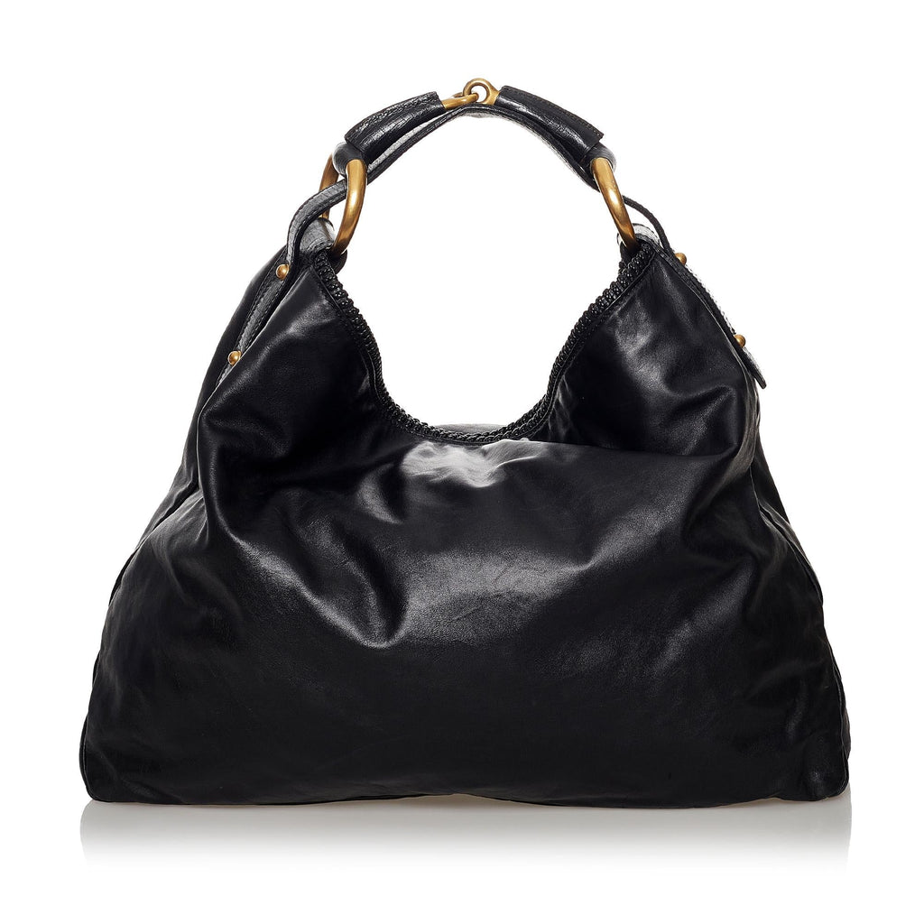 Gucci Horsebit Hobo Leather Tote (SHG-30946)