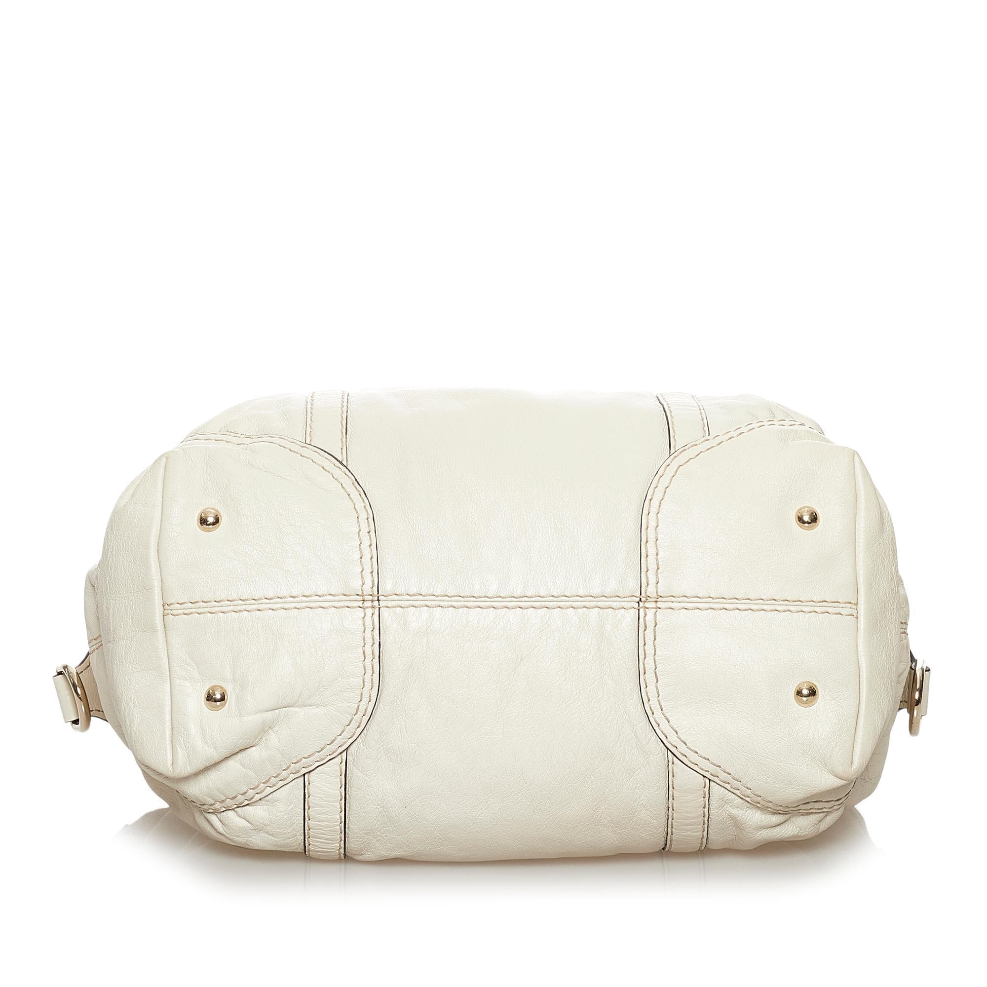Gucci Horsebit Nail Leather Boston Bag (SHG-37230)