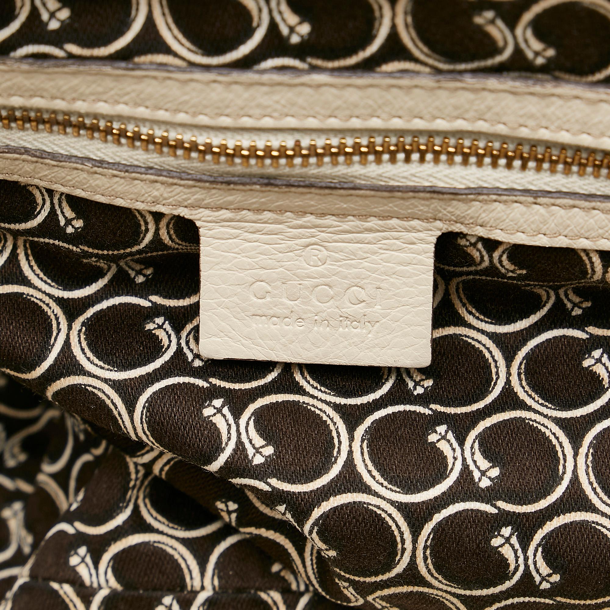 Gucci Horsebit Nail Leather Boston Bag (SHG-37230)