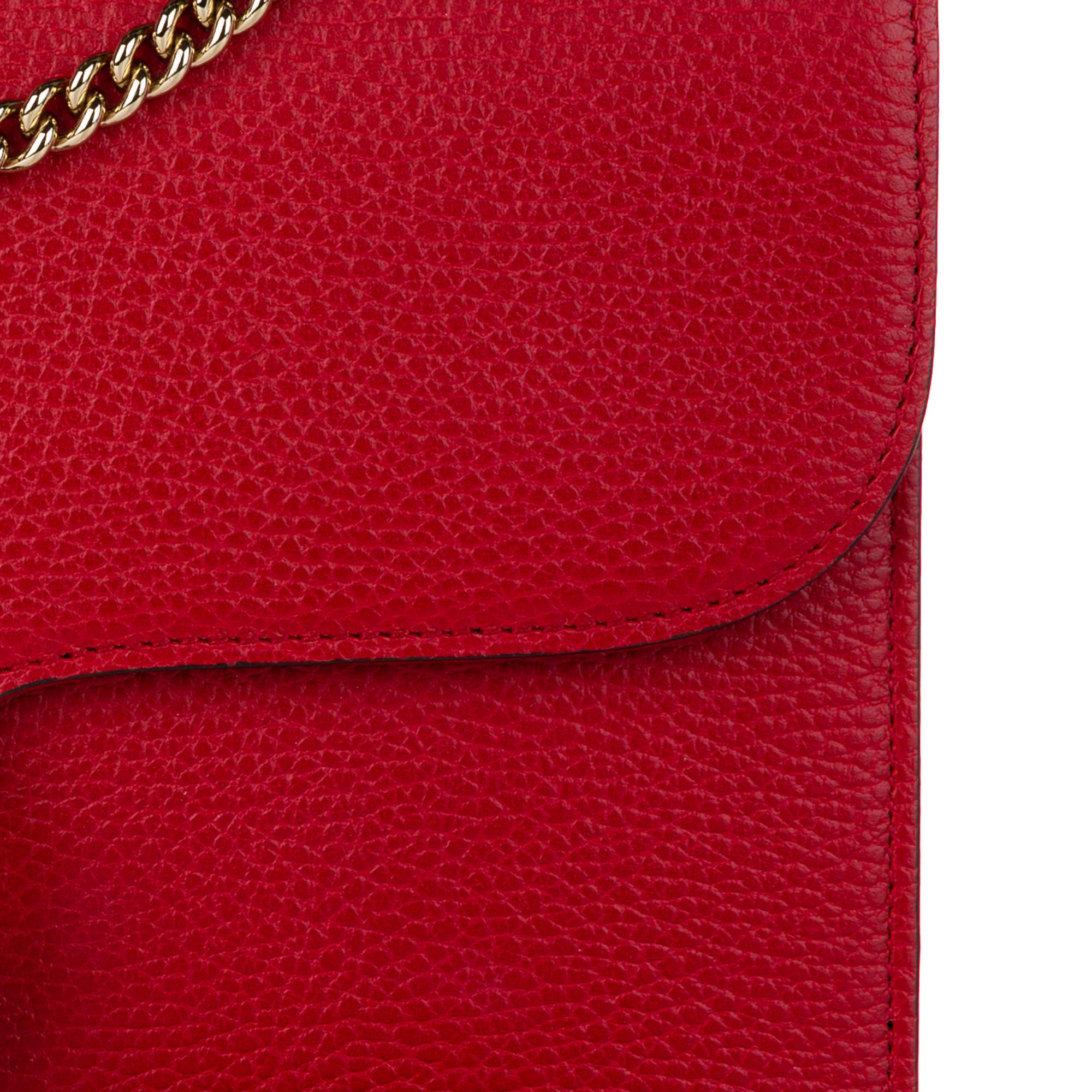 Gucci Interlocking G Chain Leather Crossbody Bag (SHG-30083)