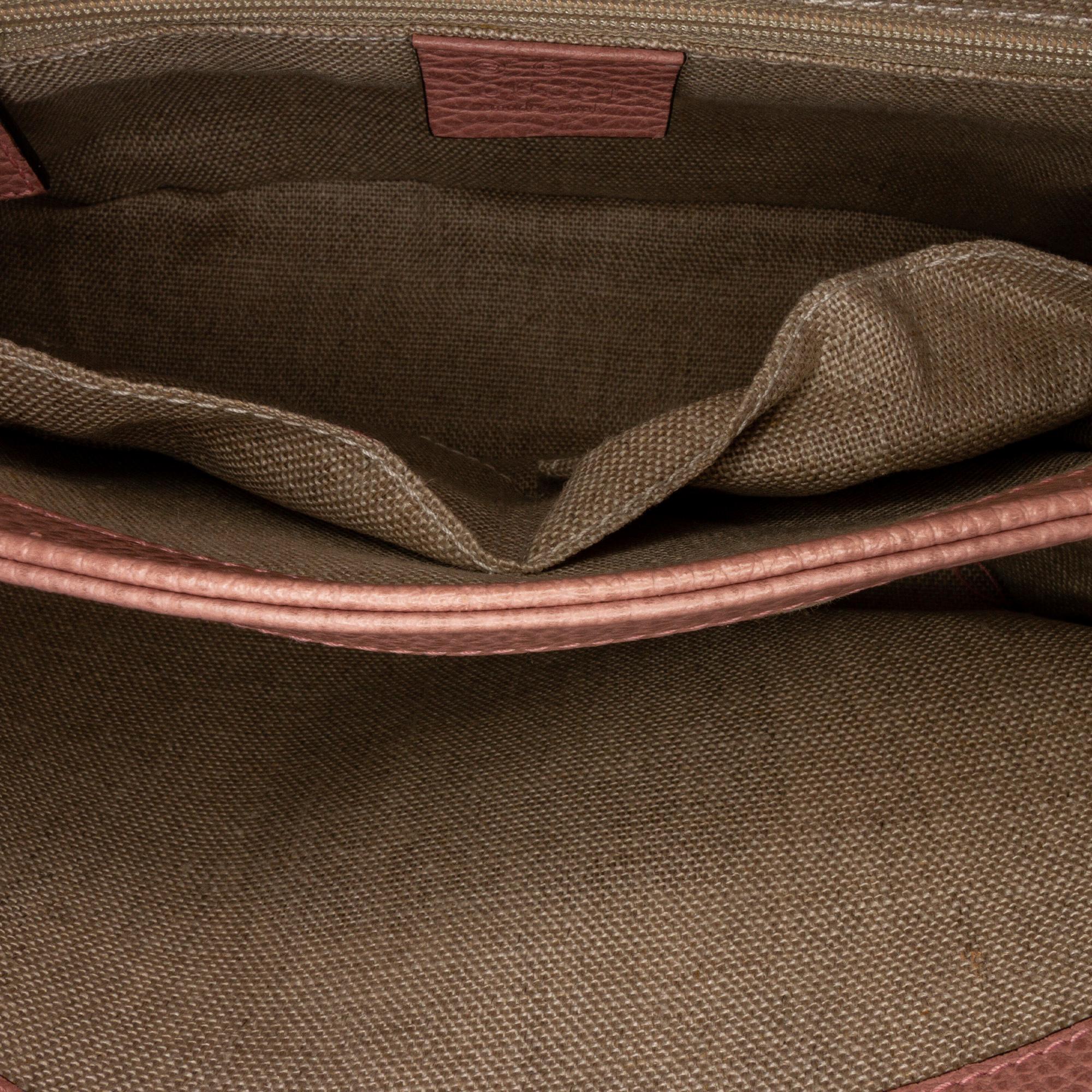 Gucci Interlocking G Leather Satchel (SHG-31610)