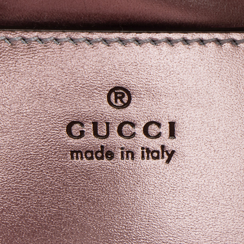 Gucci Matelasse Padded Iridescent Leather GG Marmont Small Camera Bag