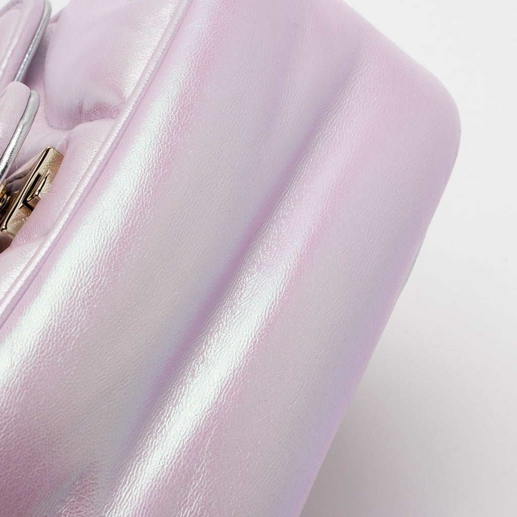 Gucci Matelasse Padded Iridescent Leather GG Marmont Square Mini Shoulder Bag