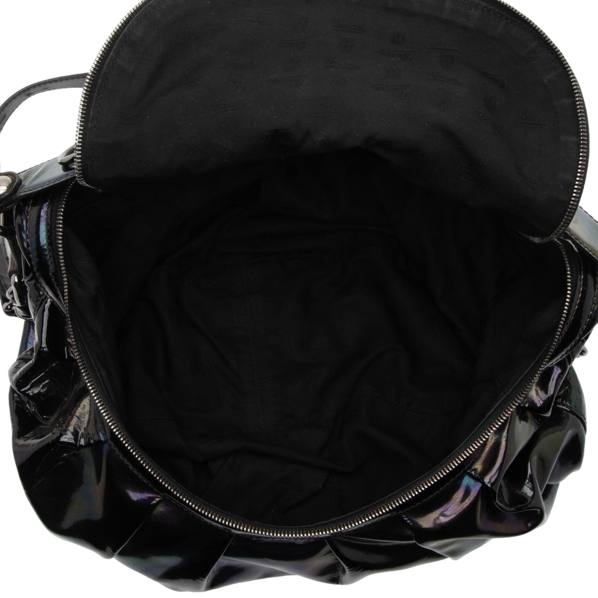 Gucci Iridescent Patent Leather Icon Bit Hobo (SHF-lmJOkR)