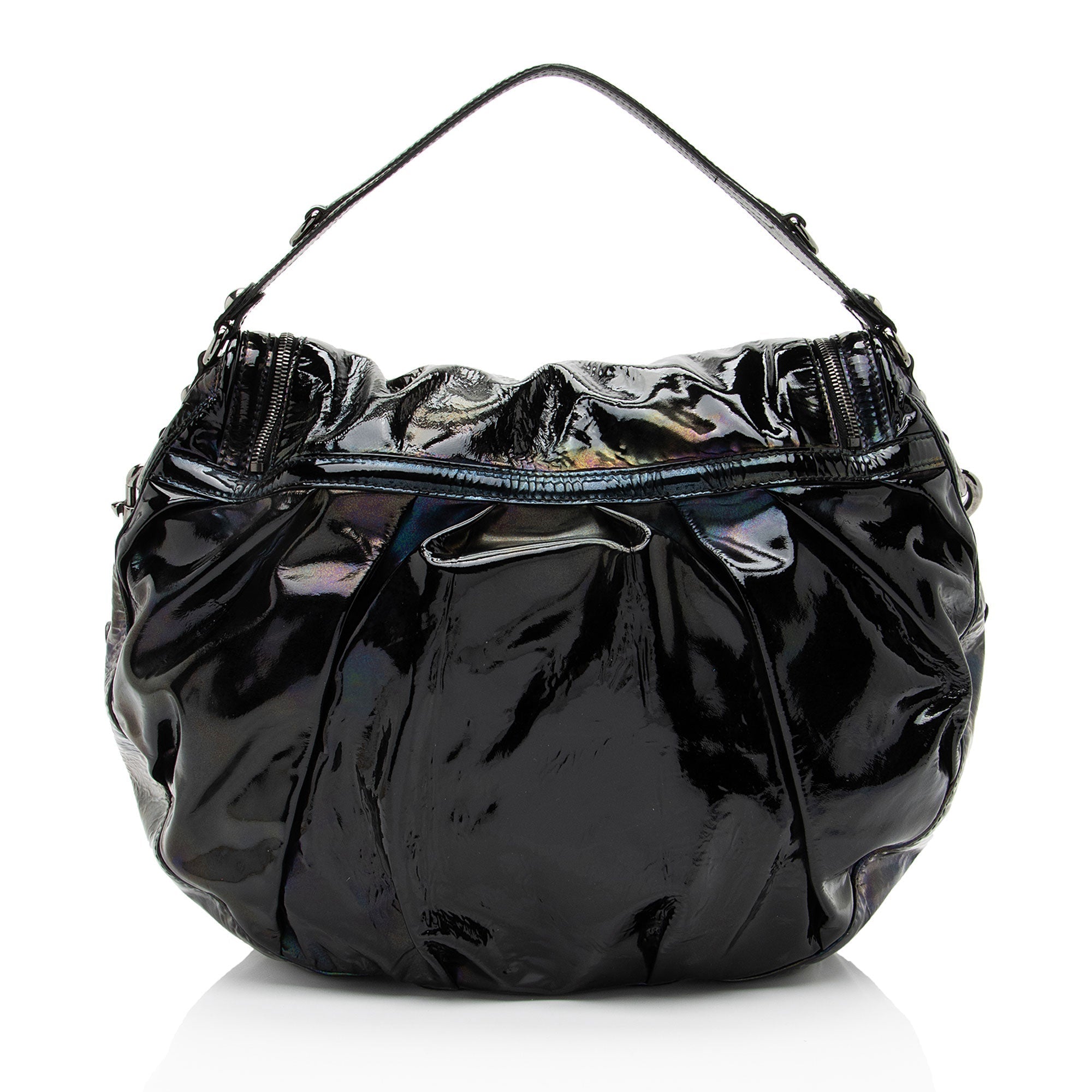 Gucci IridescLBt PatLBt Leather Icon Bit Hobo