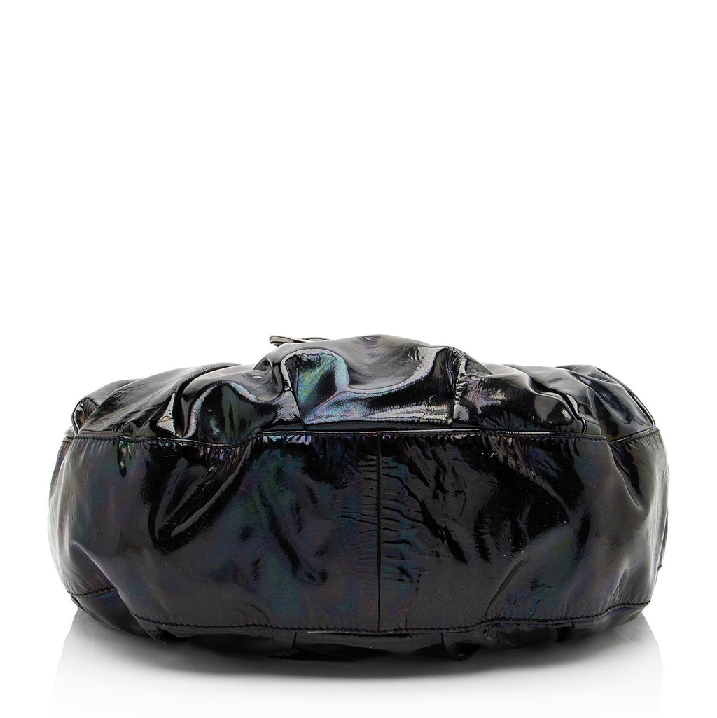 Gucci IridescLBt PatLBt Leather Icon Bit Hobo