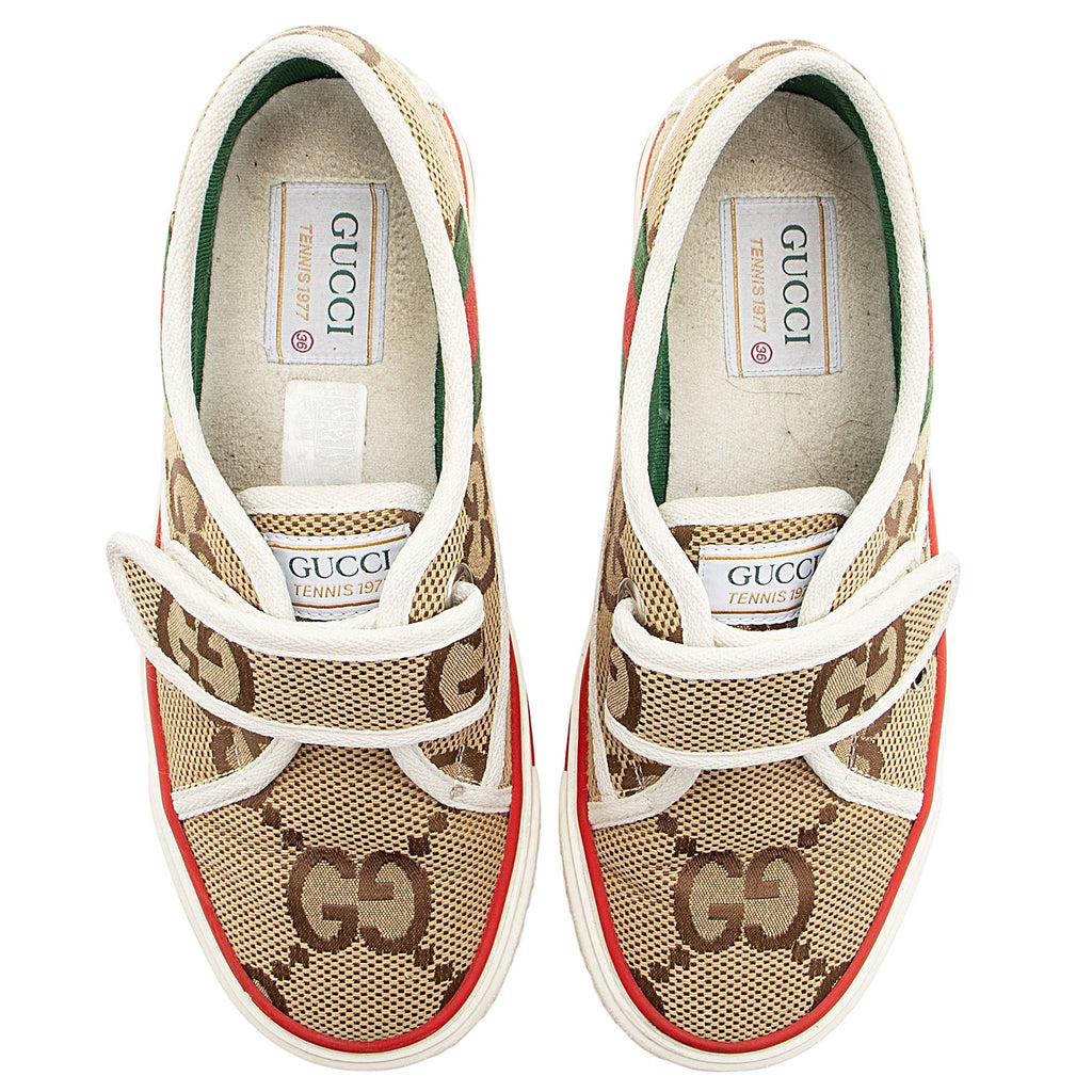 Gucci Jumbo GG Canvas 1977 TLBnis Velco Sneakers - Size 6 / 36