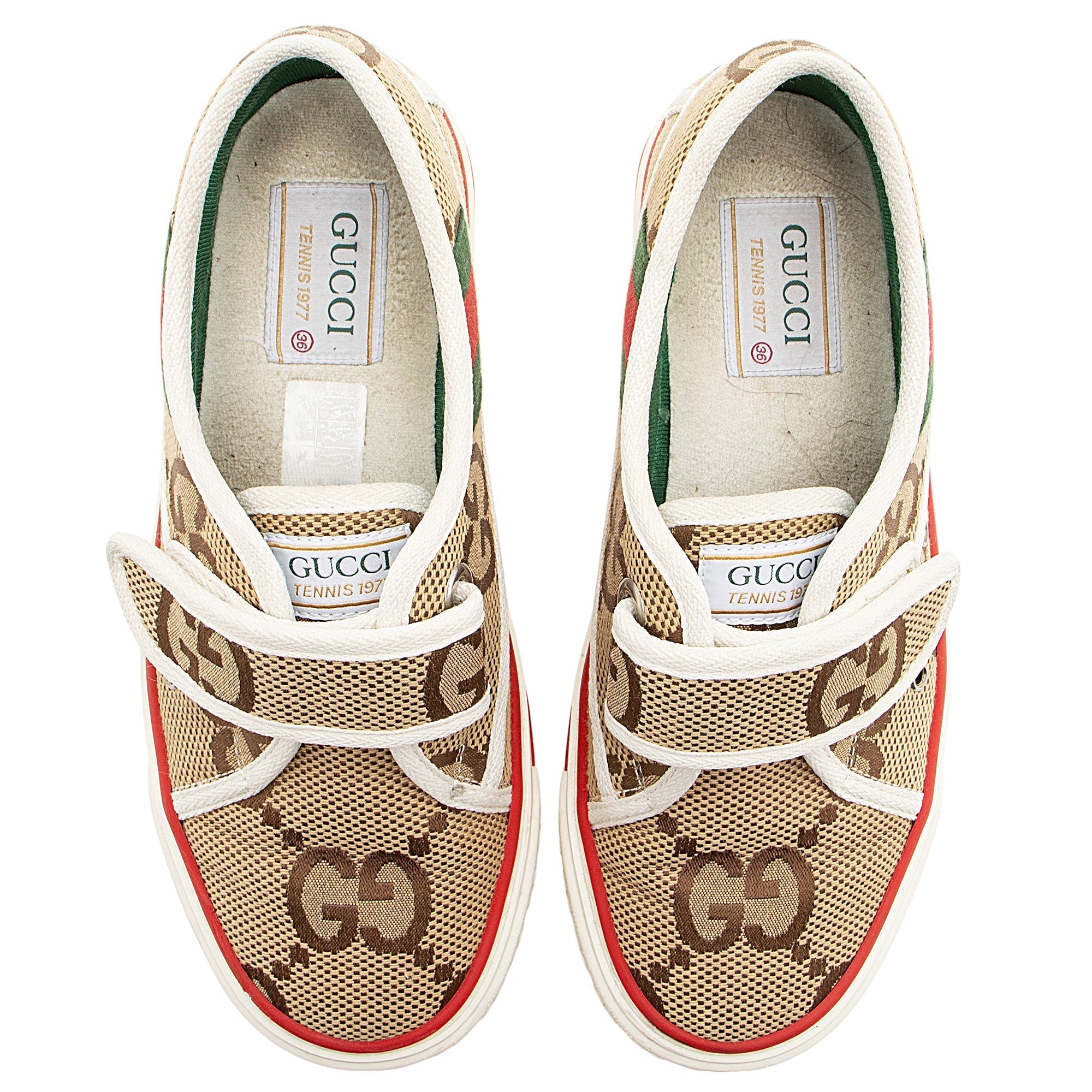 Gucci Jumbo GG Canvas 1977 TLBnis Velco Sneakers - Size 6 / 36