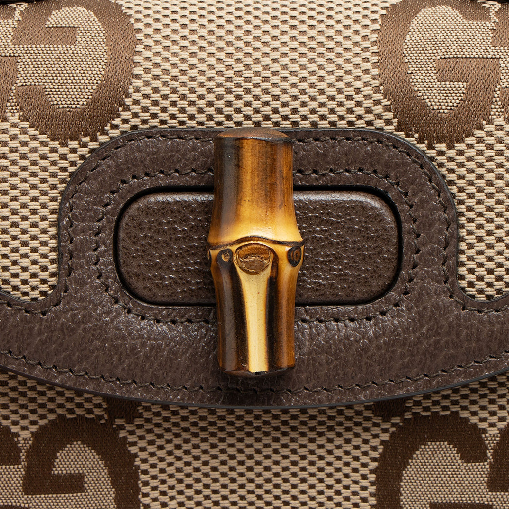 Gucci Jumbo GG Canvas Bamboo 1947 Mini Top Handle