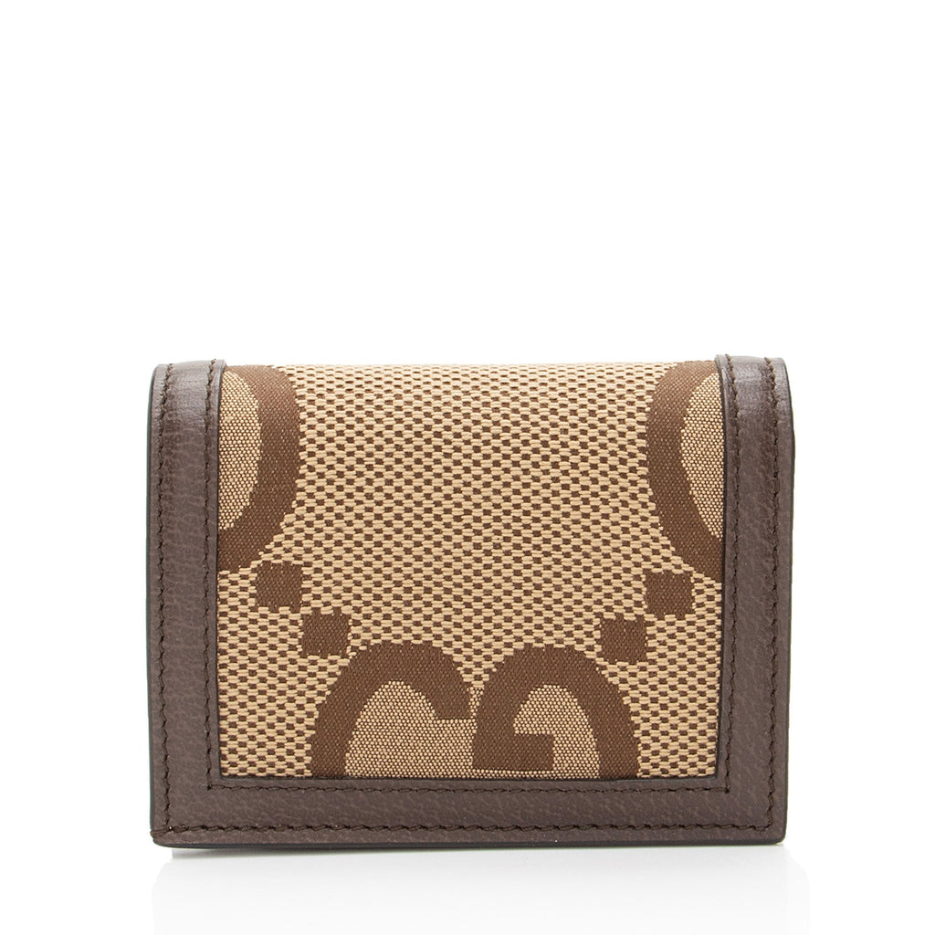 Gucci Jumbo GG Canvas Bamboo Diana Compact Wallet