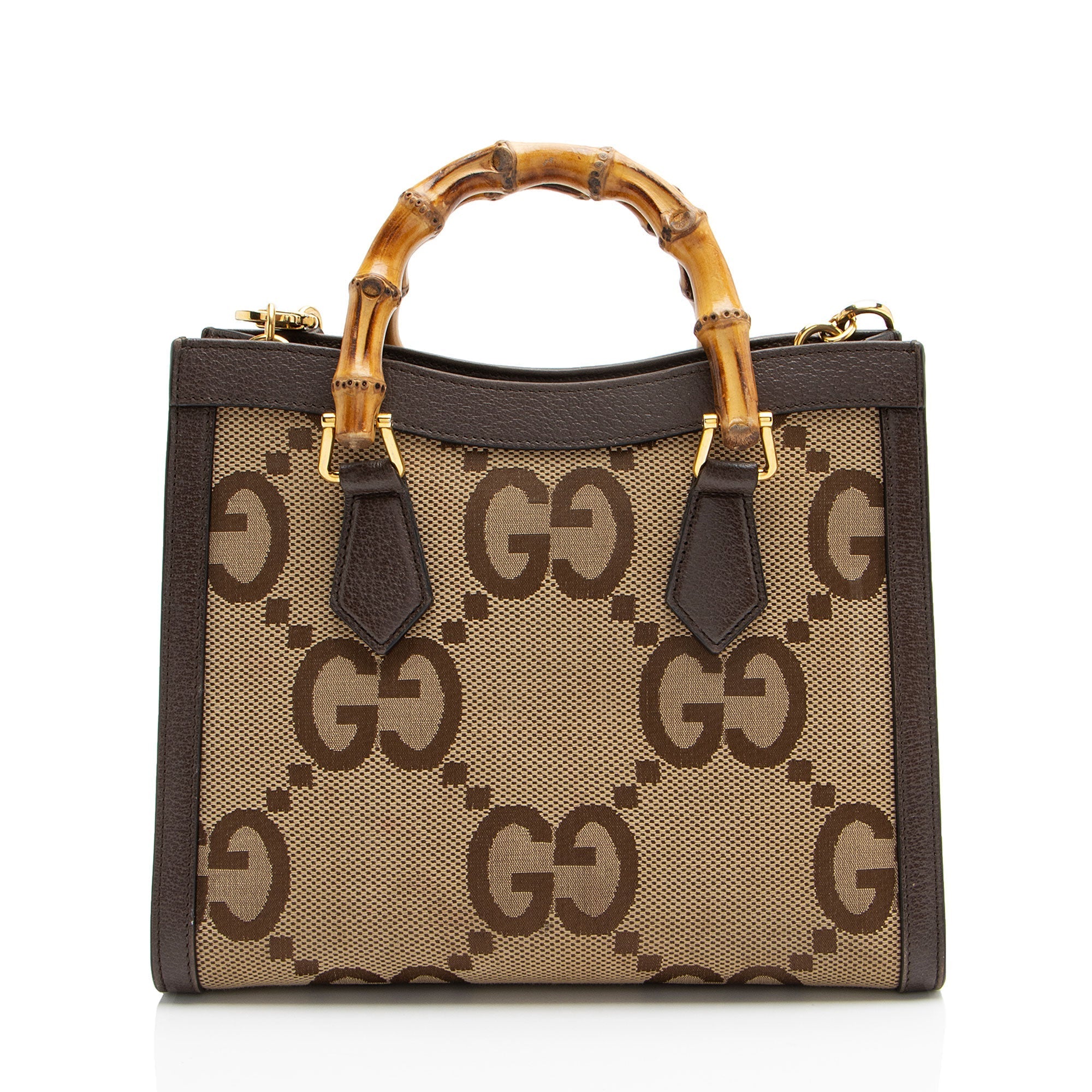 Gucci Jumbo GG Canvas Diana Small Tote