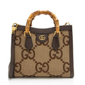 Gucci Jumbo GG Canvas Diana Small Tote