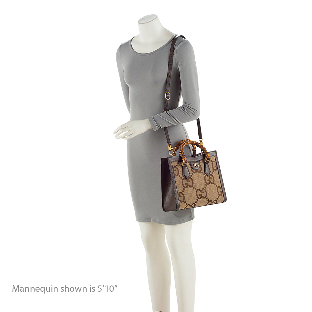 Gucci Jumbo GG Canvas Diana Small Tote