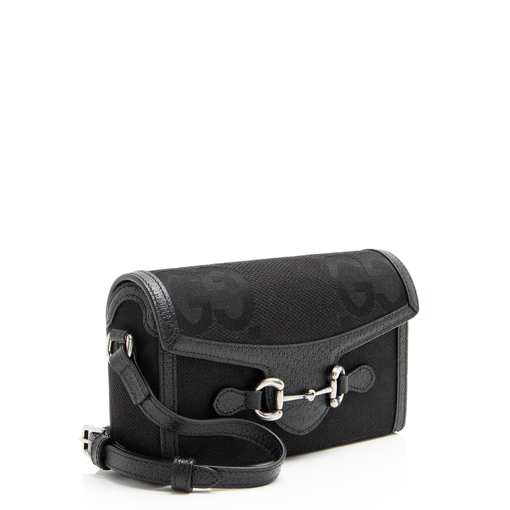 Gucci Jumbo GG Canvas Horsebit 1955 Mini Shoulder Bag