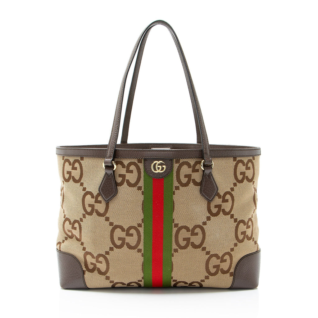 Gucci Jumbo GG Canvas Ophidia Large Shopping Tote