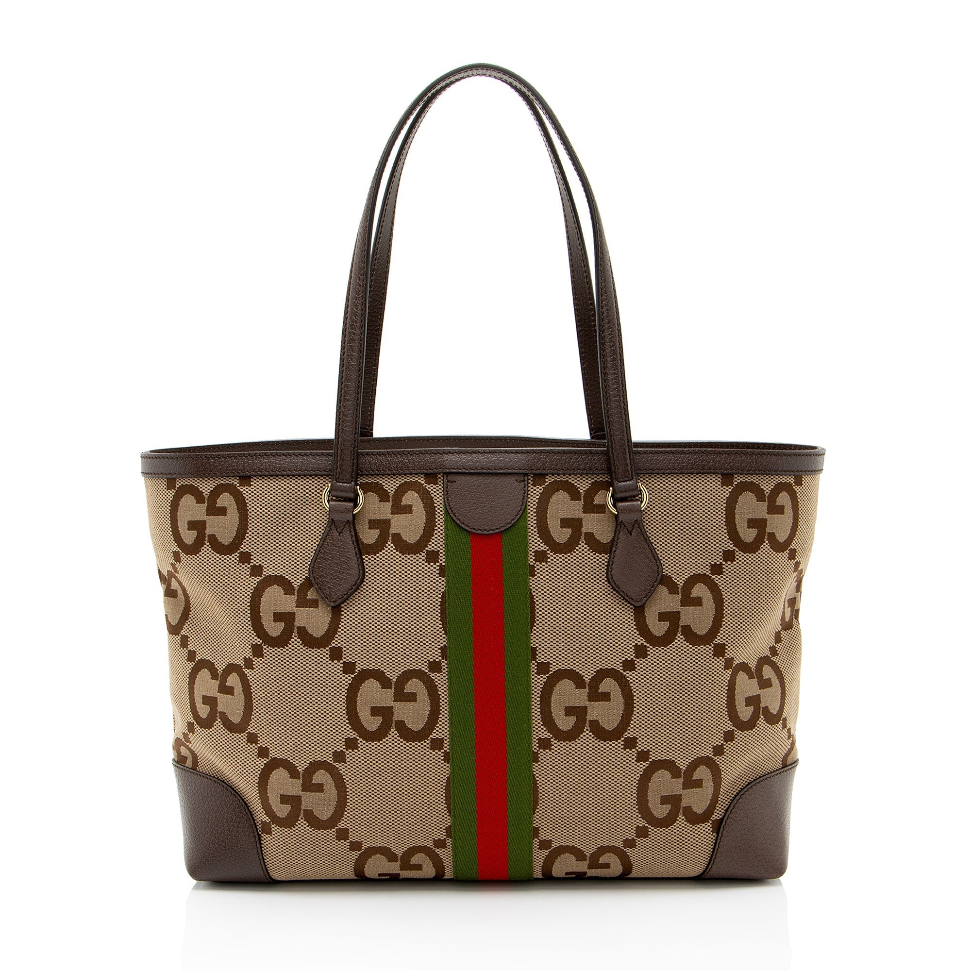 Gucci Jumbo GG Canvas Ophidia Medium Tote (SHF-nLNam4)