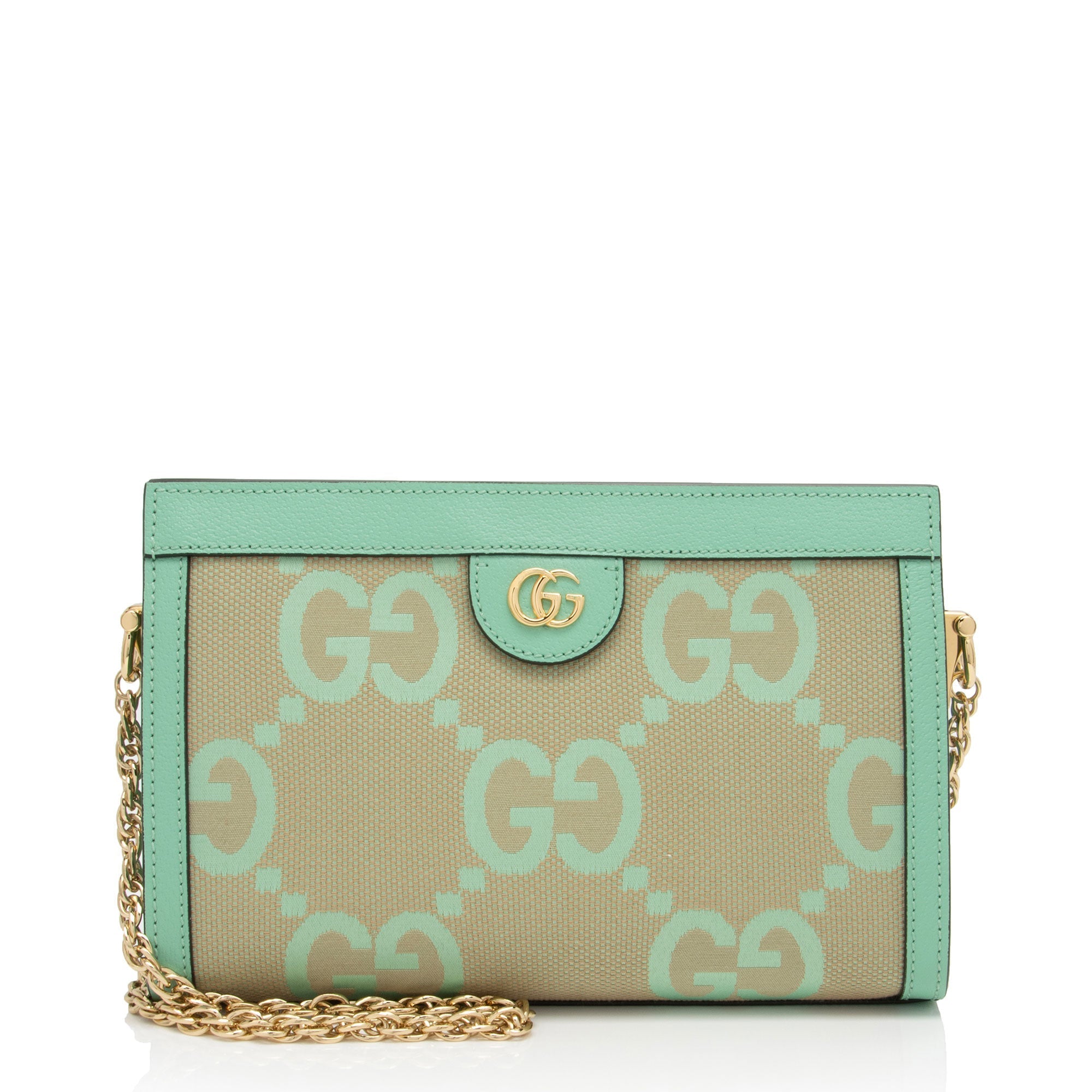 Gucci Jumbo GG Canvas Ophidia Medium Chain Shoulder Bag