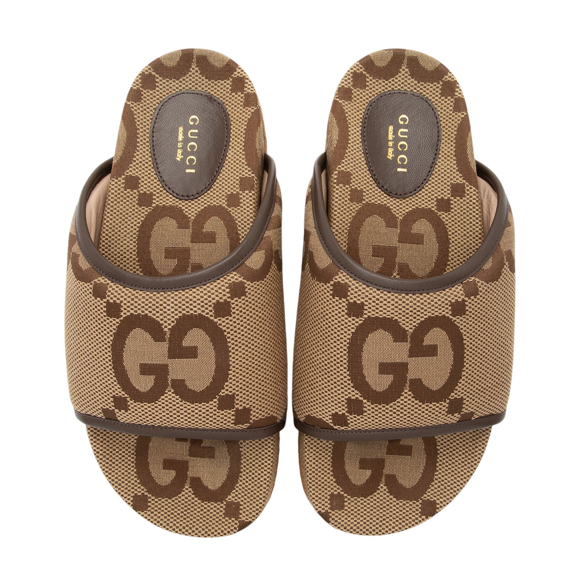 Gucci Jumbo GG Canvas Platform Slides - Size 8 / 38 (SHF-wQbSDE)