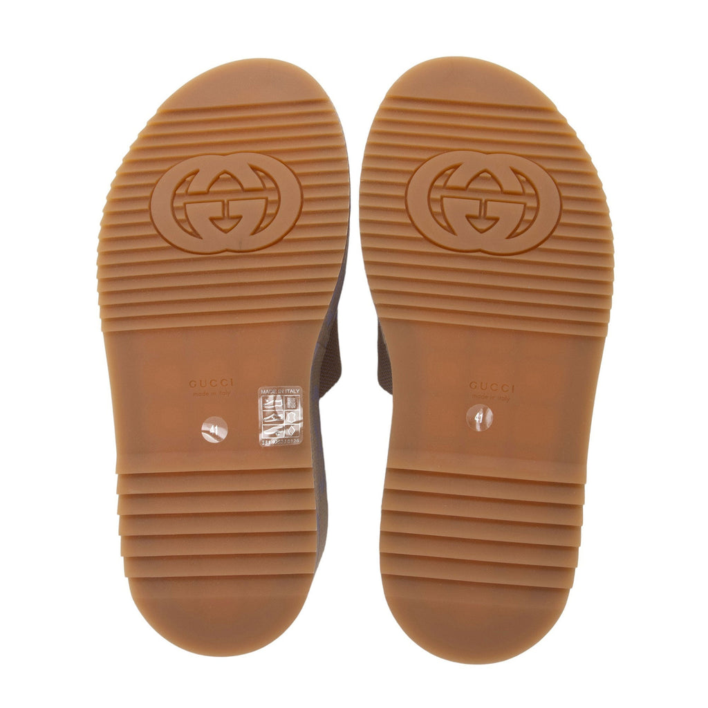 Gucci Jumbo GG Canvas Platform Wedge Slides - Size 11 / 41 (SHF-TTDQvS)