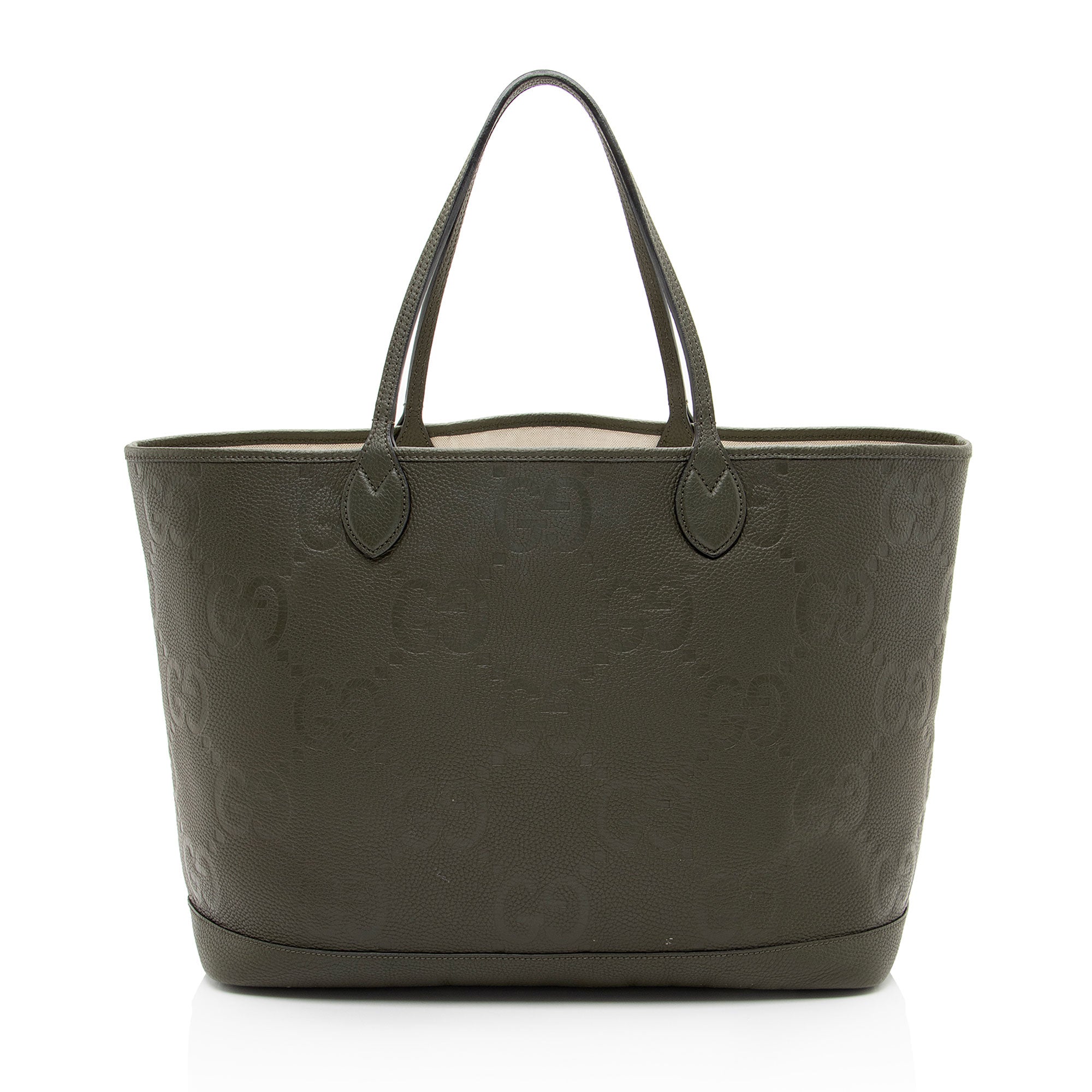 Gucci Jumbo GG Embossed Leather Large Tote
