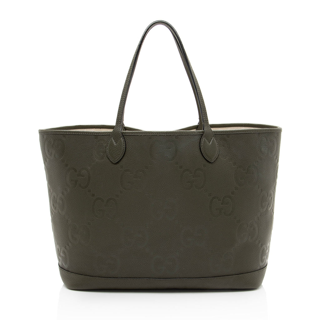 Gucci Jumbo GG Embossed Leather Large Tote