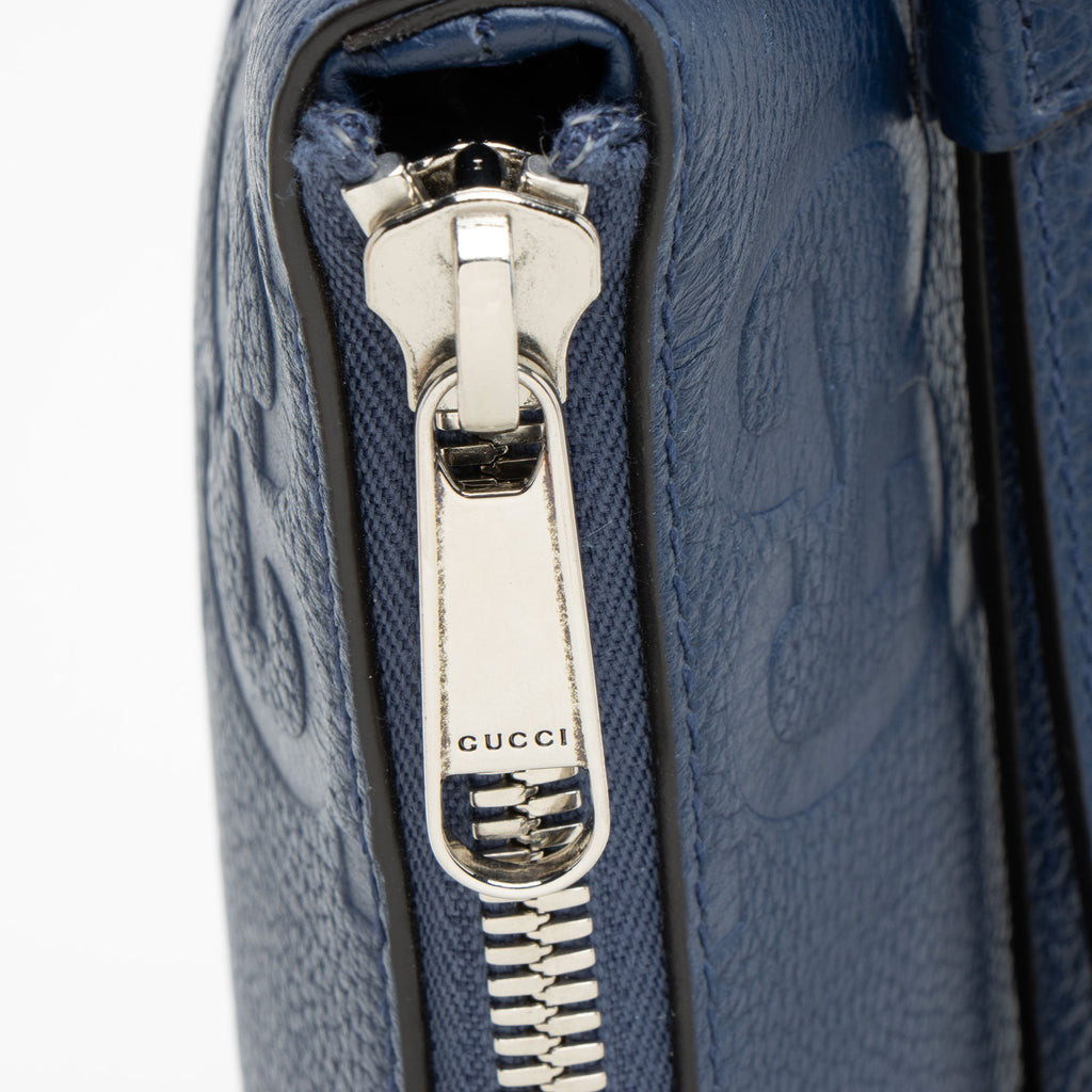 Gucci Jumbo GG Embossed Leather Medium MessLBger