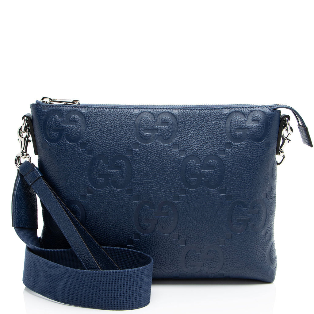 Gucci Jumbo GG Embossed Leather Medium MessLBger