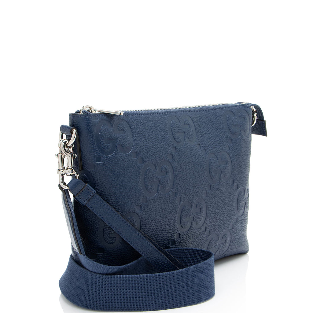 Gucci Jumbo GG Embossed Leather Medium MessLBger