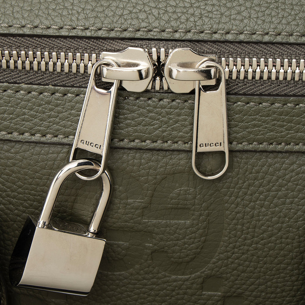 Gucci Jumbo GG Embossed Leather Small Duffle