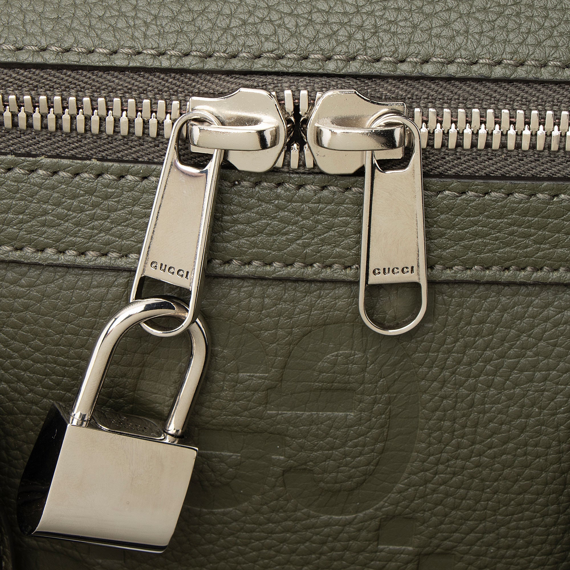 Gucci Jumbo GG Embossed Leather Small Duffle
