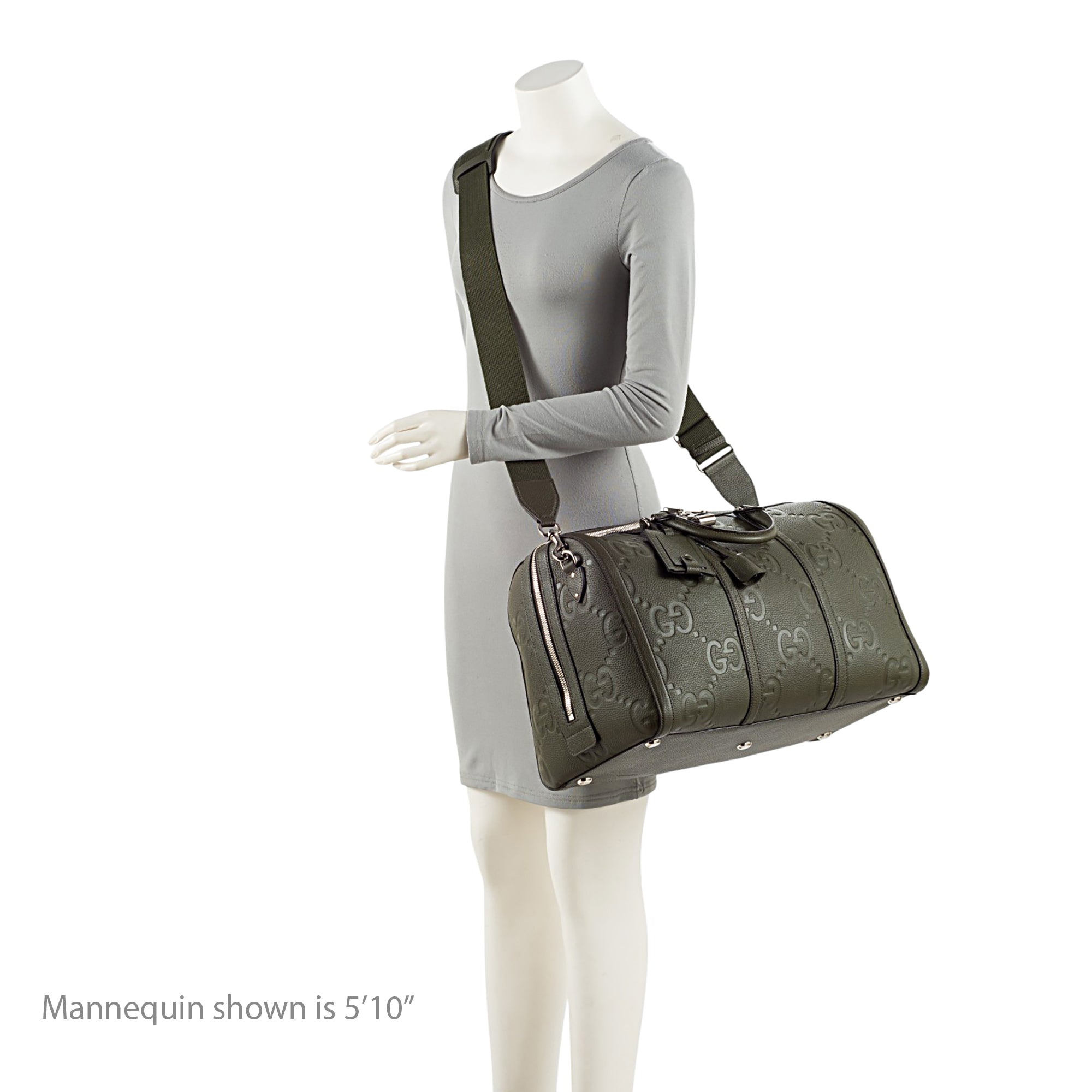 Gucci Jumbo GG Embossed Leather Small Duffle