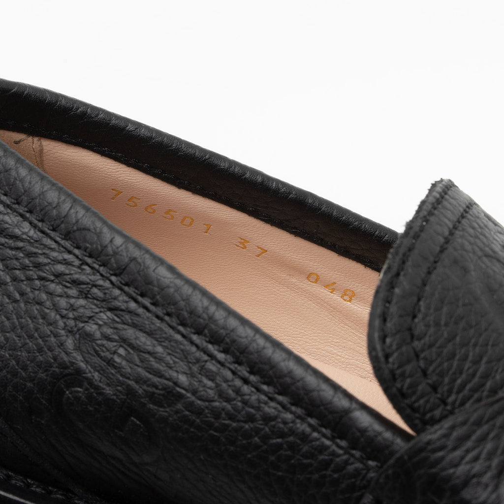 Gucci Jumbo GG Leather Horsebit Lug Sole Loafers - Size 7 / 37 (SHF-YQXZhe)
