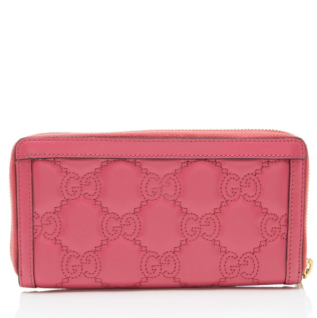 Gucci Jumbo GG Matelasse Leather Zip Around Wallet