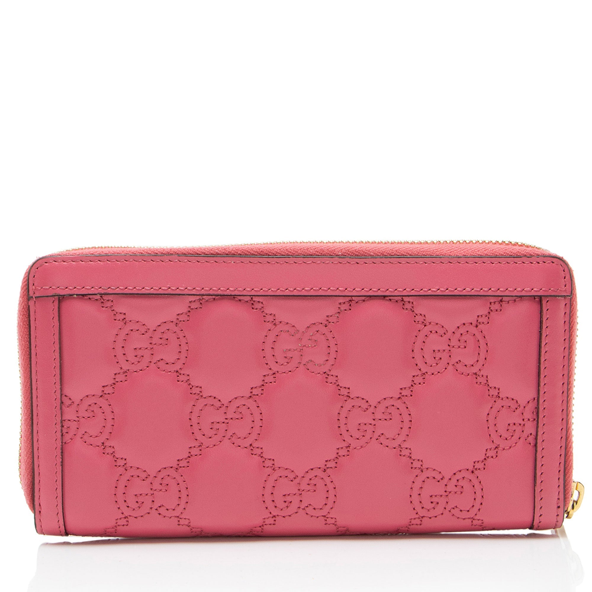 Gucci Jumbo GG Matelasse Leather Zip Around Wallet