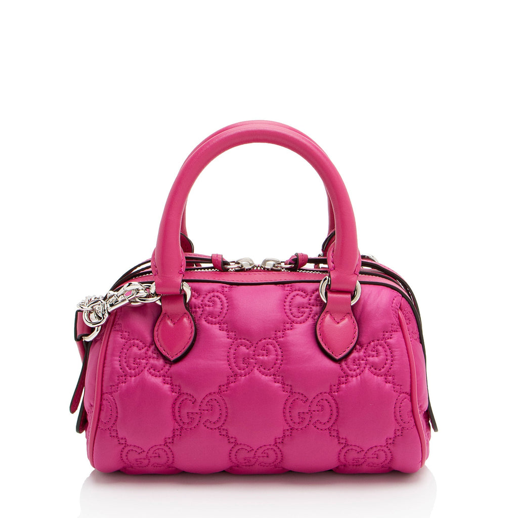 Gucci Jumbo GG Matelasse Nylon Mini Bowling Bag