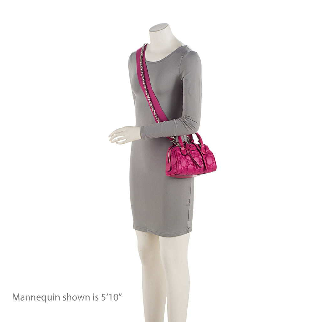 Gucci Jumbo GG Matelasse Nylon Mini Bowling Bag