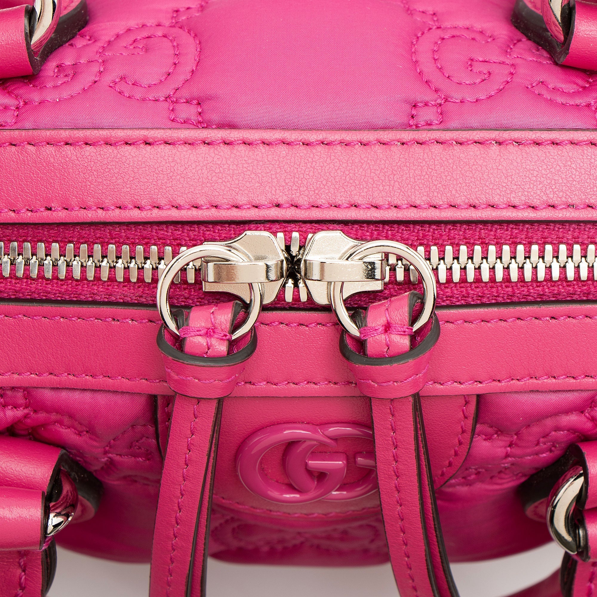 Gucci Jumbo GG Matelasse Nylon Mini Bowling Bag