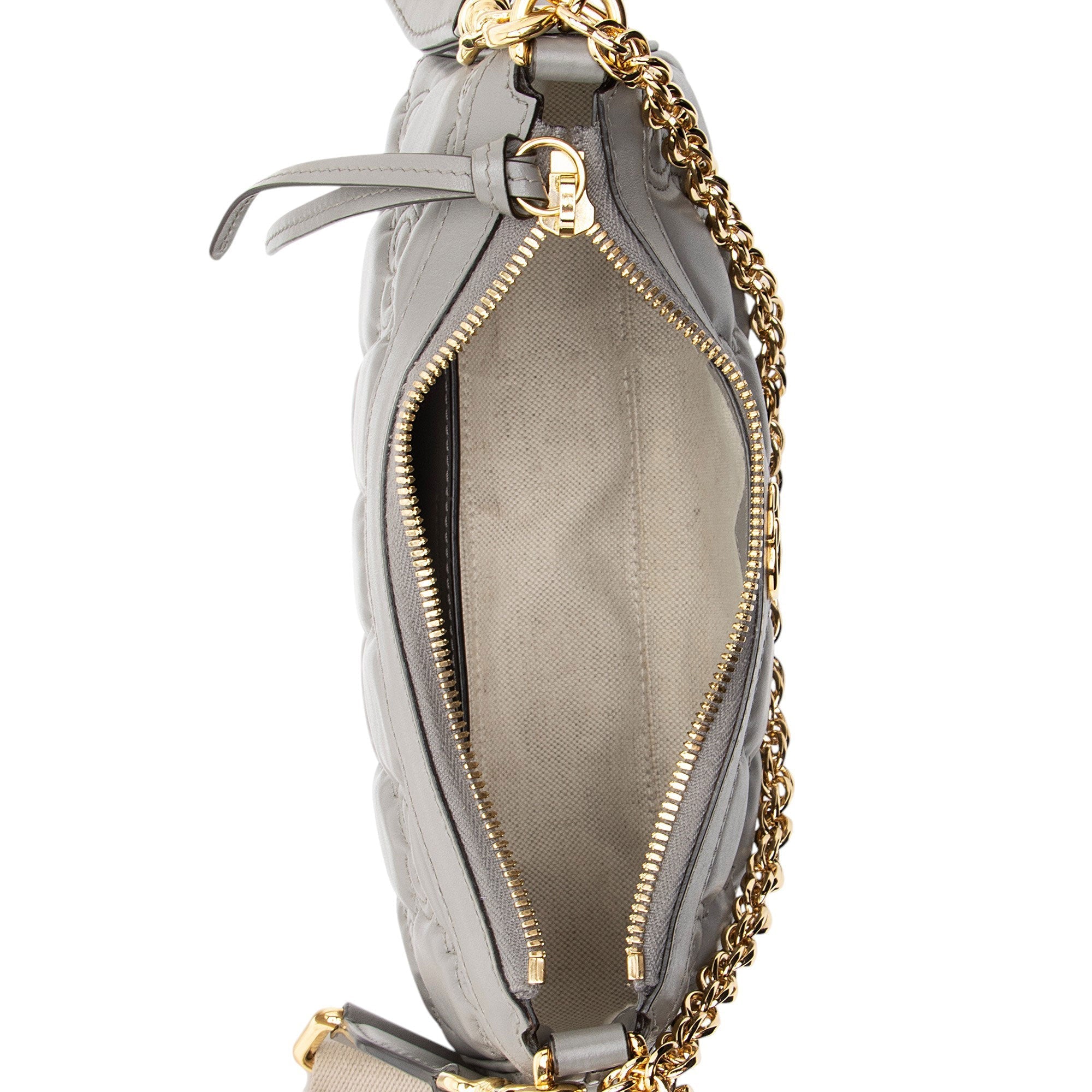 Gucci Jumbo GG Matelasse Leather Chain Small Crossbody