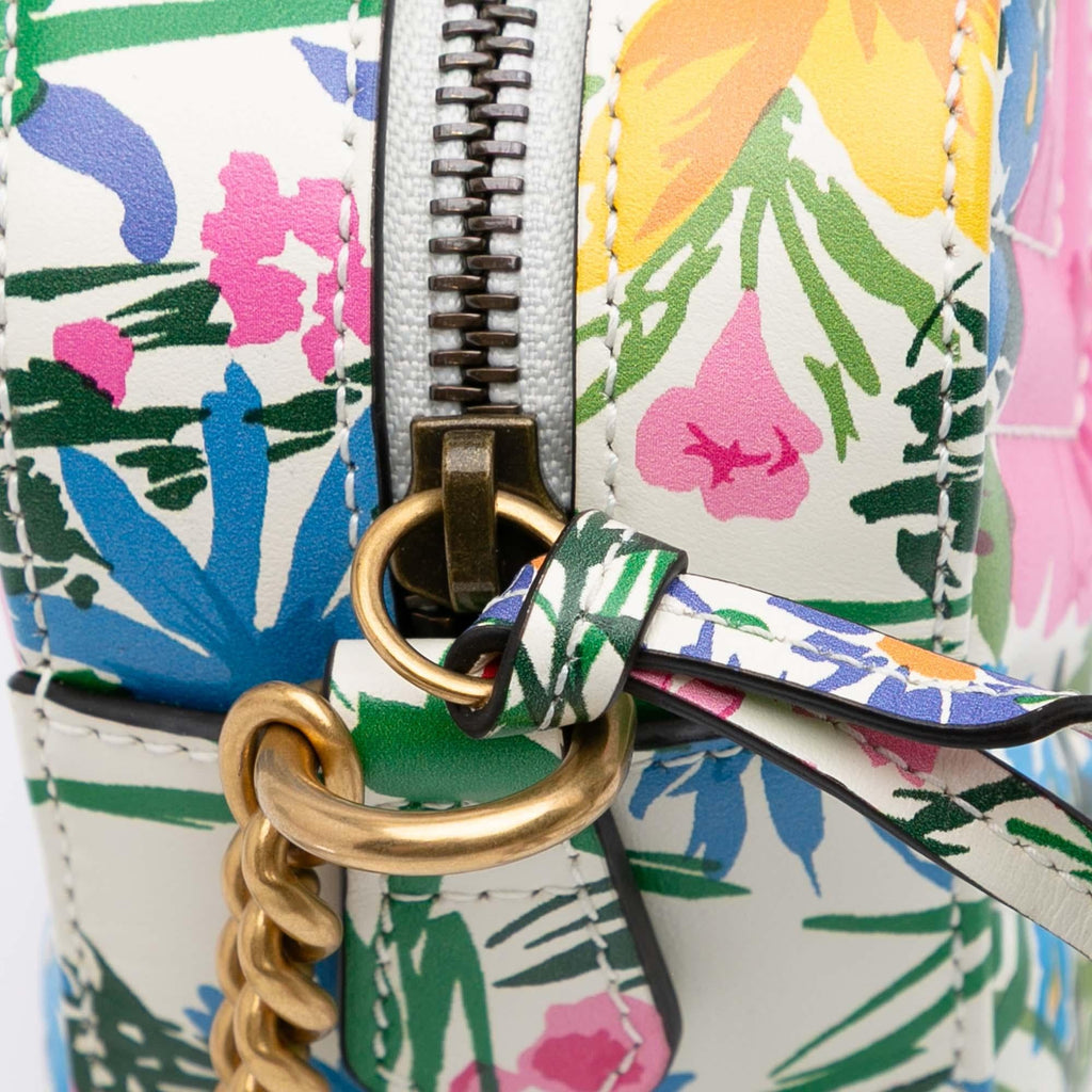 Gucci Ken Scott Mini GG Marmont Floral Printed Matelasse Leather Crossbody