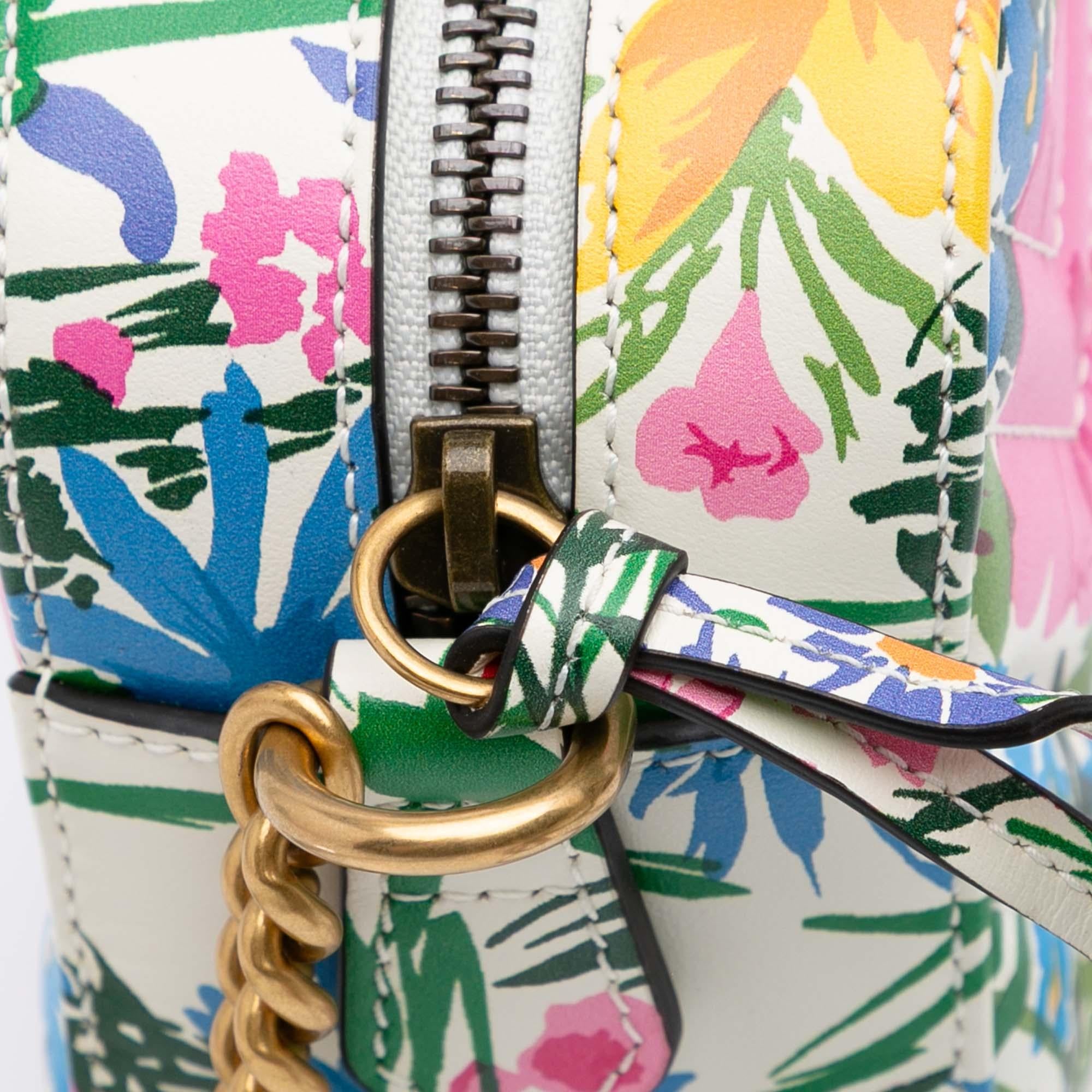 Gucci Ken Scott Mini GG Marmont Floral Printed Matelasse Leather Crossbody
